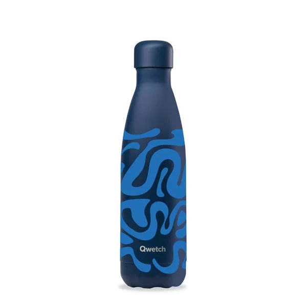 Bouteille iso inox bleu nuit Waves 500ml