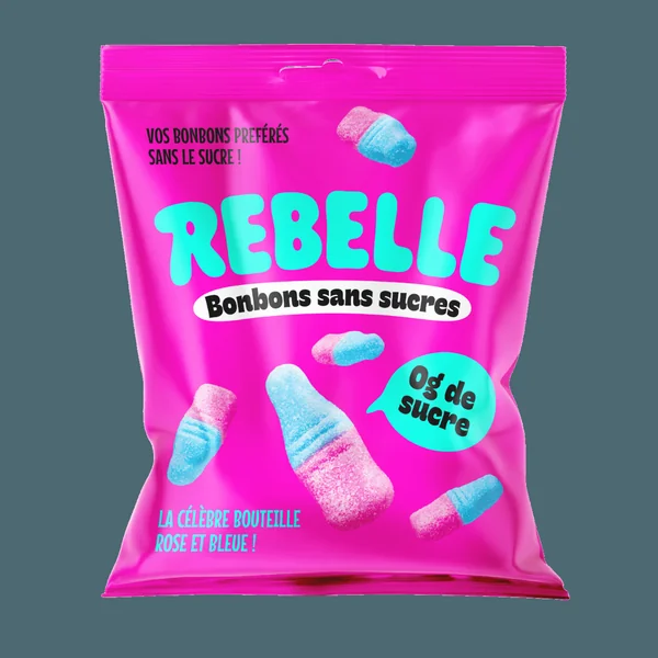 Bouteilles Rose & Bleu Bonbons Sans Sucre Ajouté