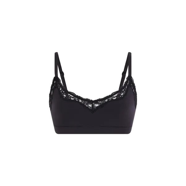 Brassière en microfibre et dentelle