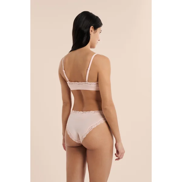 Brassière en microfibre et dentelle