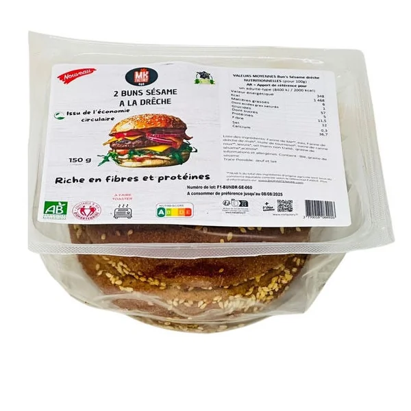 Buns sésame à la drêche (2) 150g