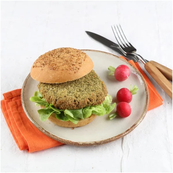 Burger pois chiche oignon persil coriandre