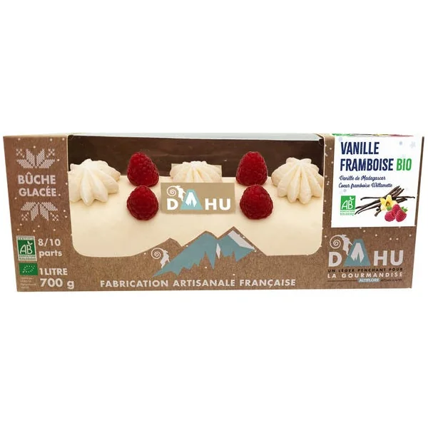 Bûche vanille framboise 700g