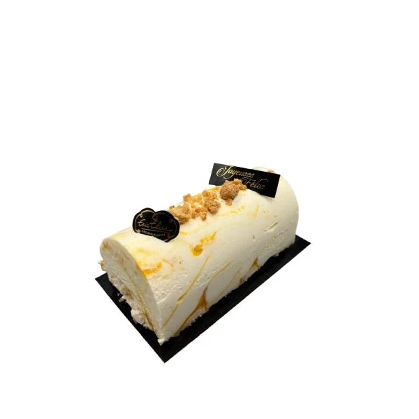 Bûche yaourt coulis exotique meringue crumble 530g