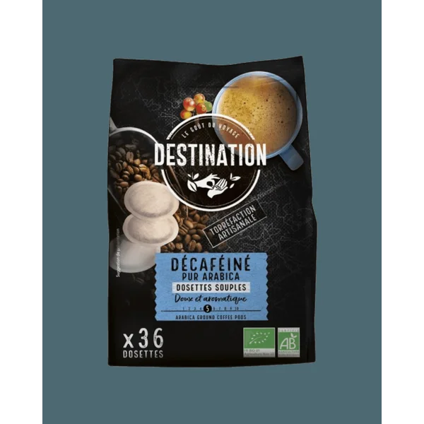 Café décaféiné dosettes souples
