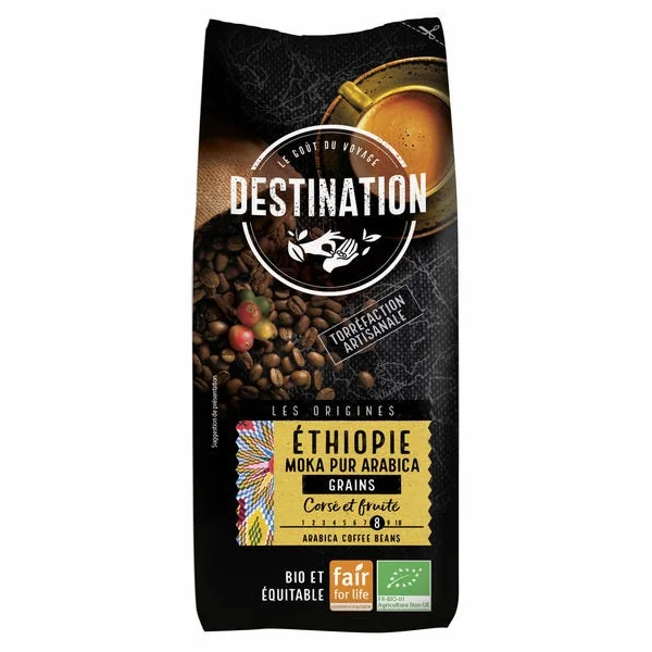 Café Ethiopie pur arabica grains 1kg