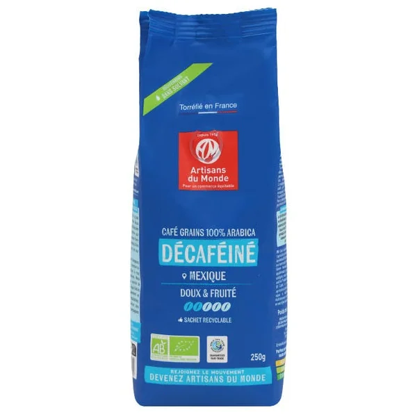 Café grains décaféiné 250g