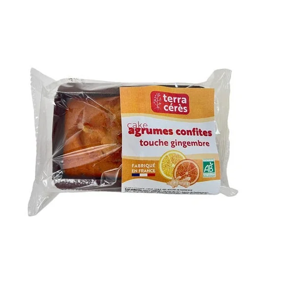 Cake agrumes confites gingembre 200g