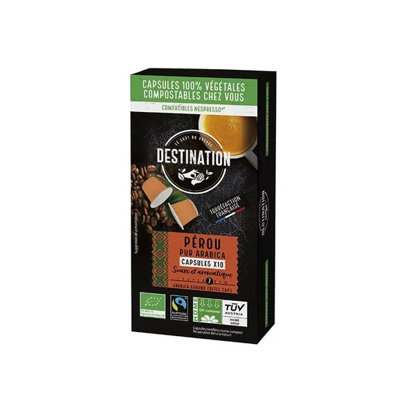 Capsules cafe compostable perou 10x5.5g