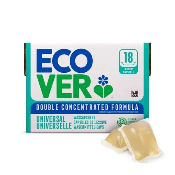 Capsules de lessive universelle lila et rose (18 capsules)