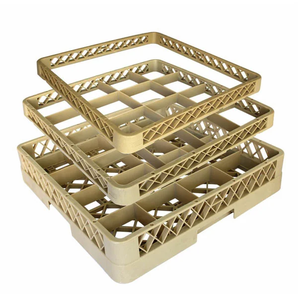CASIER DE LAVAGE 16 COMPART. VERRES 50x50x10 CM BEIGE PP (1 UNITÉ) - Garcia de Pou