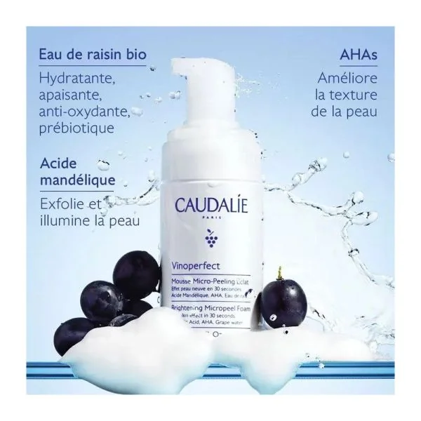 CAUDALIE - vinoperfect - mousse micro peeling eclat 50mL