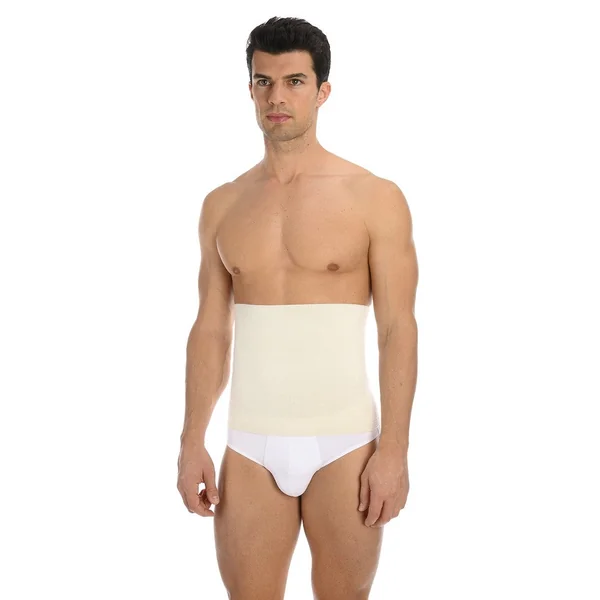Ceinture de contention en laine chaude et résistante ivoire
