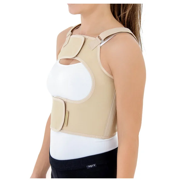 Ceinture de contention thoracique poitrine ouverte pour femme