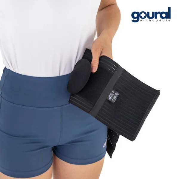 Ceinture de maintien abdominal et réduction de hernie ombilicale OmbiliBlack