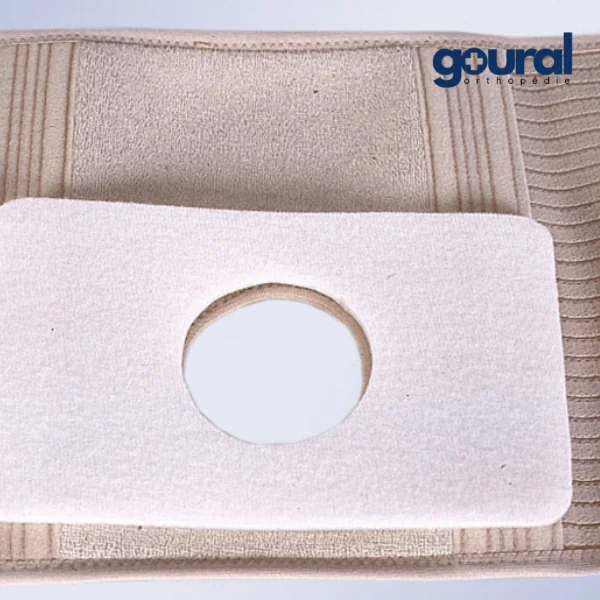 Ceinture de maintien abdominal pré-découpée pour Stomie avec plastron StomaCare