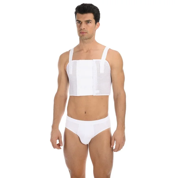 Ceinture de maintien thoracique avec 4 fermetures adhésives avec sangles réglables détachables
