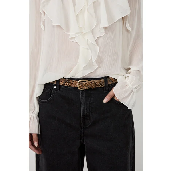 Ceinture en cuir à imprimés