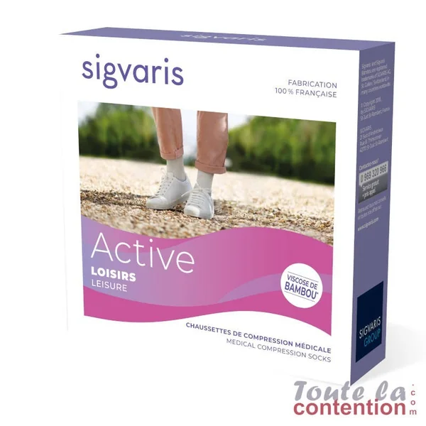 Chaussettes de contention Femme Active Loisirs Bambou classe 2 Sigvaris