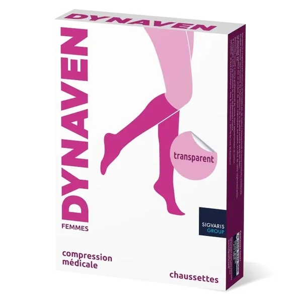 Chaussettes de contention Femme Dynaven Transparent Classe 2 par Sigvaris