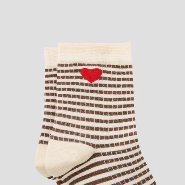 CHAUSSETTES RAYURES MULTICO BLANC