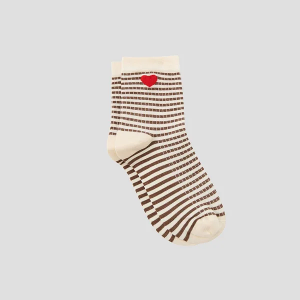 CHAUSSETTES RAYURES MULTICO BLANC