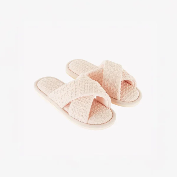CHAUSSONS MULES ROSE