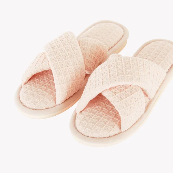 CHAUSSONS MULES ROSE