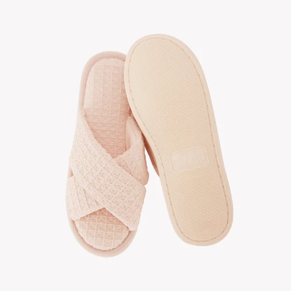 CHAUSSONS MULES ROSE