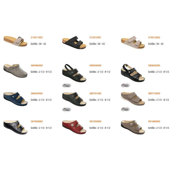 Chaussures confortables avec semelles interchangeables Ortho-Lady-Ortho-Gent