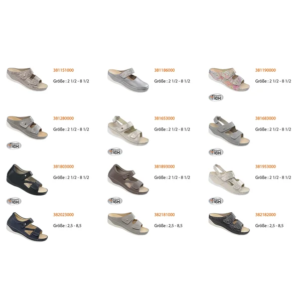 Chaussures confortables avec semelles interchangeables Ortho-Lady-Ortho-Gent