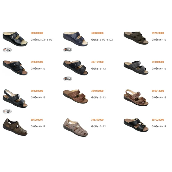 Chaussures confortables avec semelles interchangeables Ortho-Lady-Ortho-Gent