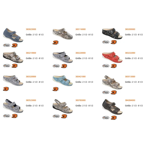 Chaussures confortables avec semelles interchangeables Ortho-Lady-Ortho-Gent