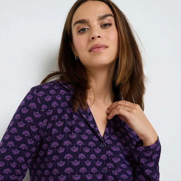 Chemise de nuit manches longues MULTICO ROSE