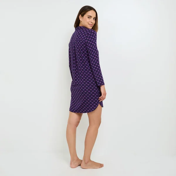 Chemise de nuit manches longues MULTICO ROSE