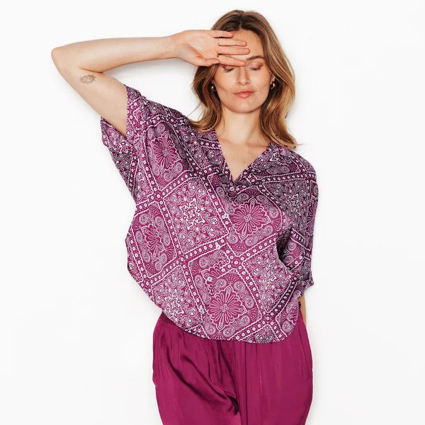 CHEMISE MANCHES COURTES MULTICO ROSE