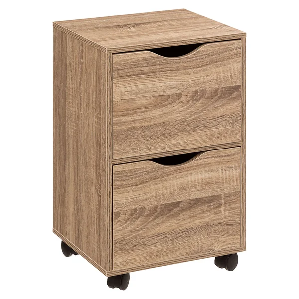 Chevet 2 tiroirs bois 33x56x29cm