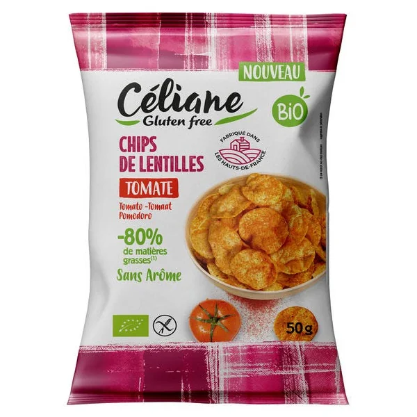 Chips lentille corail saveur tomate 50g