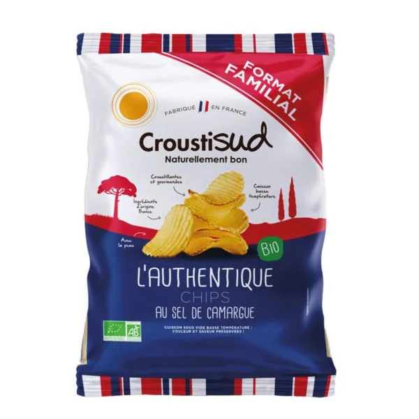 Chips pommes-de-terre natures ondulées épaisses 200g