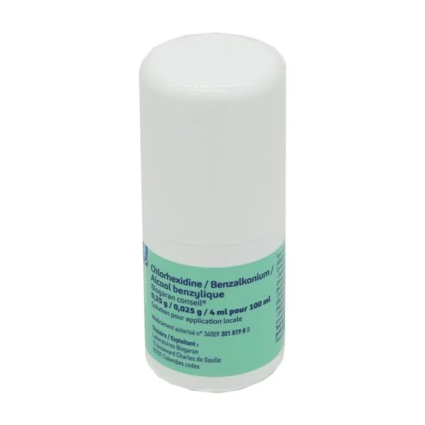 Chlorhexidine/Benzalkonium/Alcool benzylique Biogaran Conseil - Spray 50ml