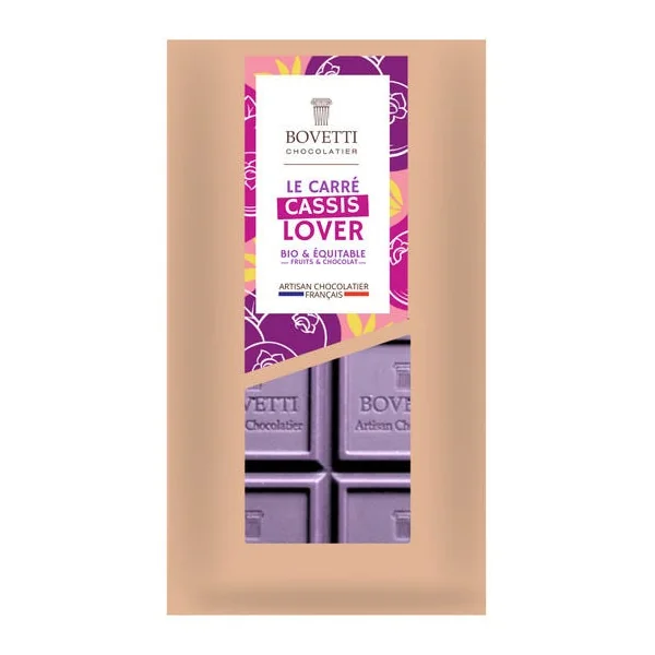 Chocolat blanc au cassis 80g