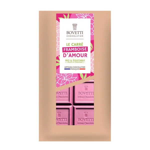 Chocolat blanc à la framboise 80g