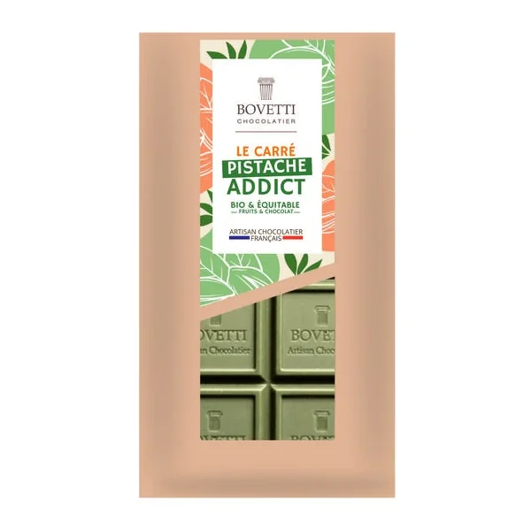 Chocolat blanc à la pistache 80g