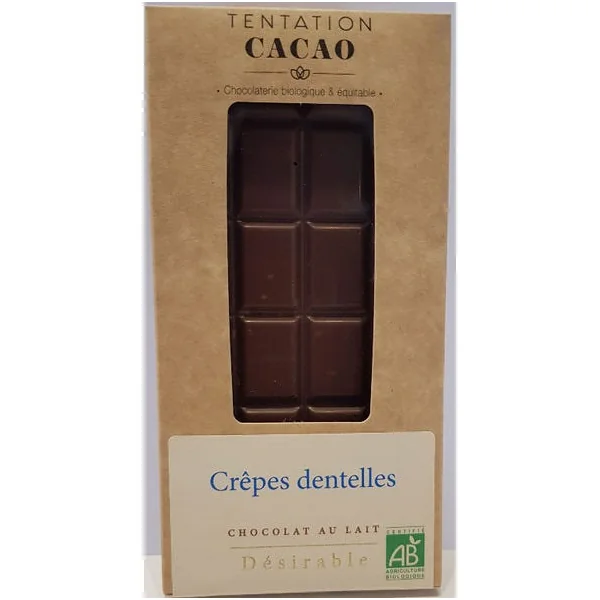 Chocolat lait 32% crêpes dentelles