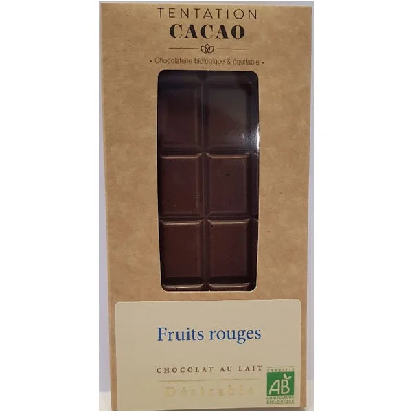 Chocolat lait 32% Fruits rouges