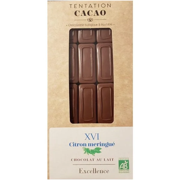 Chocolat lait 32% Gamme XVI Citron Meringue