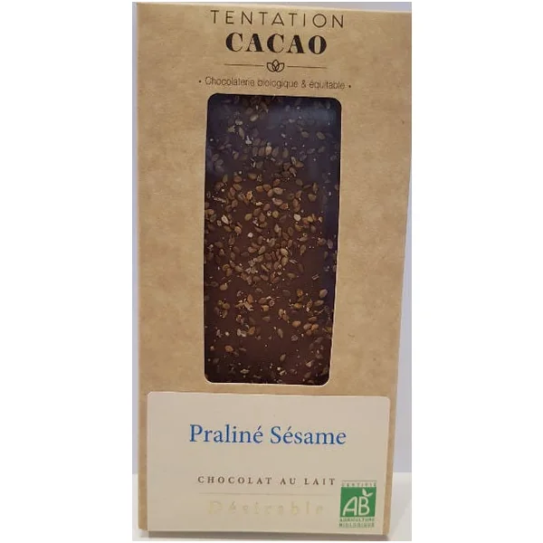 Chocolat lait 32% Praliné sésame