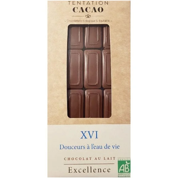Chocolat lait XVI Douceur à l’eau de vie
