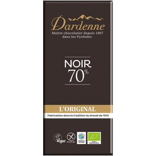 Chocolat noir 70% 80g