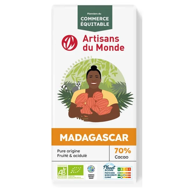Chocolat noir Madagascar 70% 80g